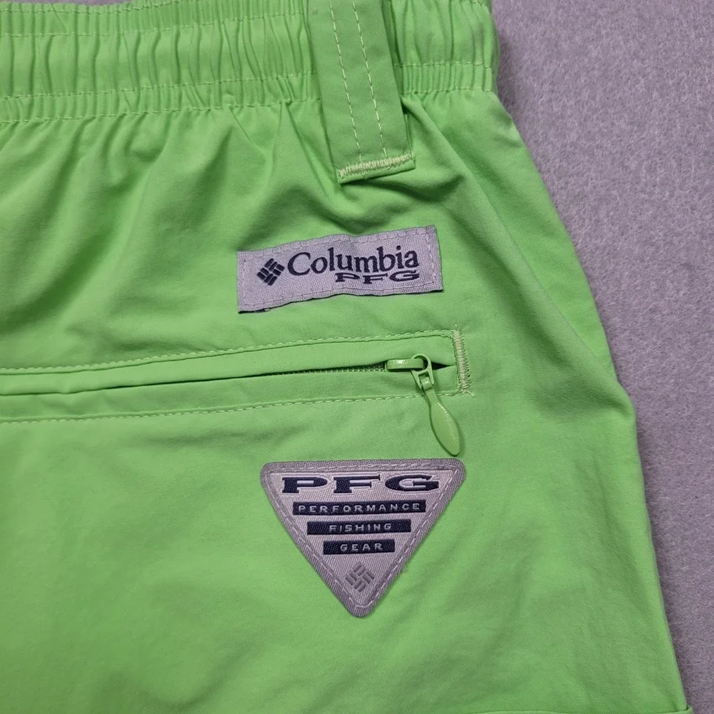 Columbia Backcast III Water Short Mens Small Lime Green FM4009-332 UPF 50 PFG